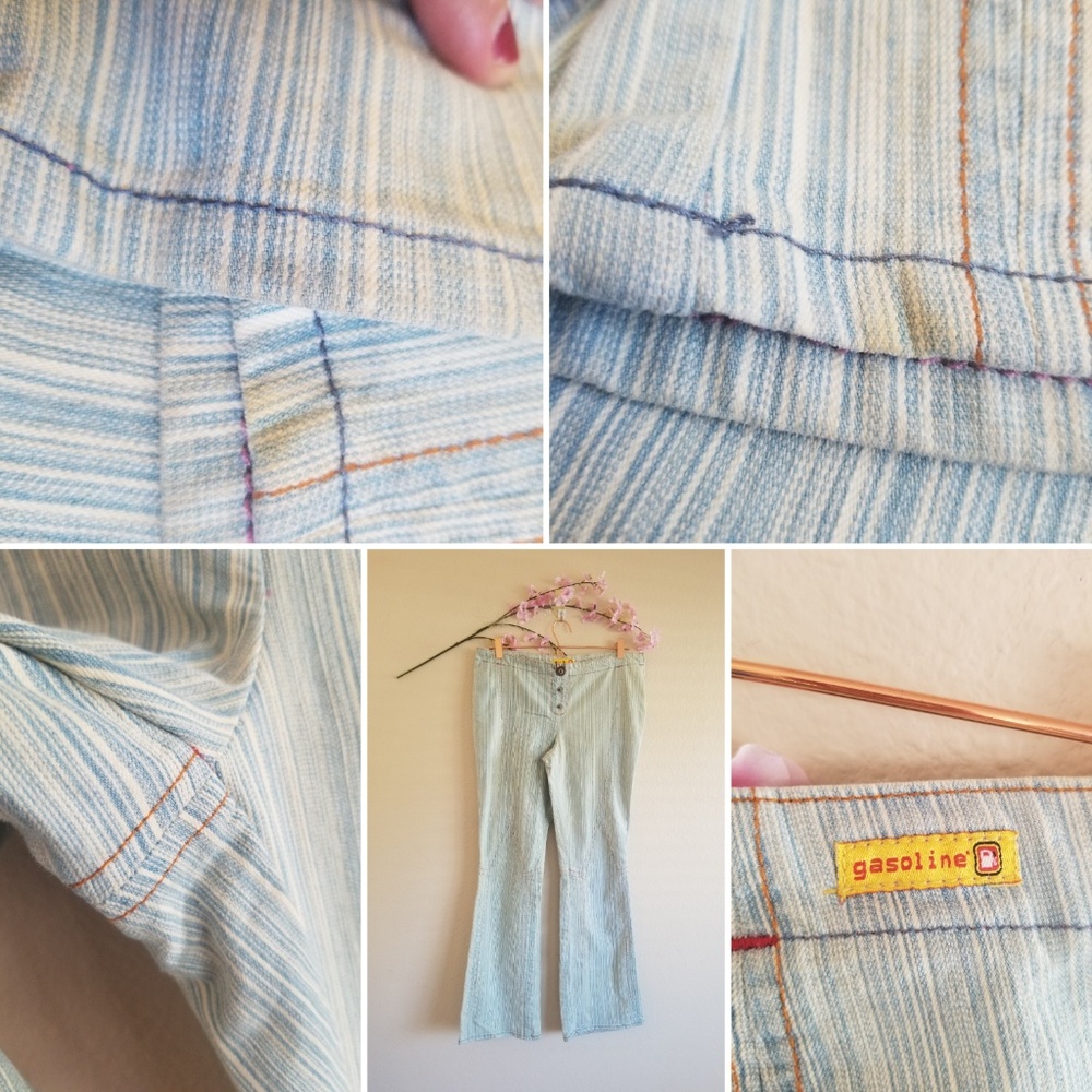 Vintage Gasoline Flare Jean's size 11 - Picture 6 of 9